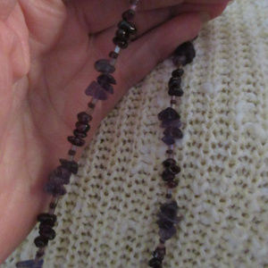 AMETHYST BEAD CHOKER NECKLACE